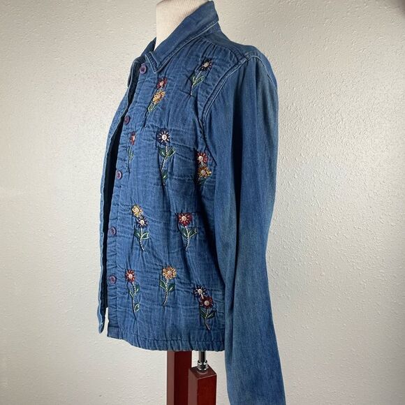 Life Style Button Down Denim Shirt/Light Jacket Size M EUC - Picture 4 of 7